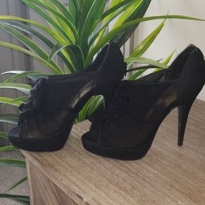 Black Sheer Booties